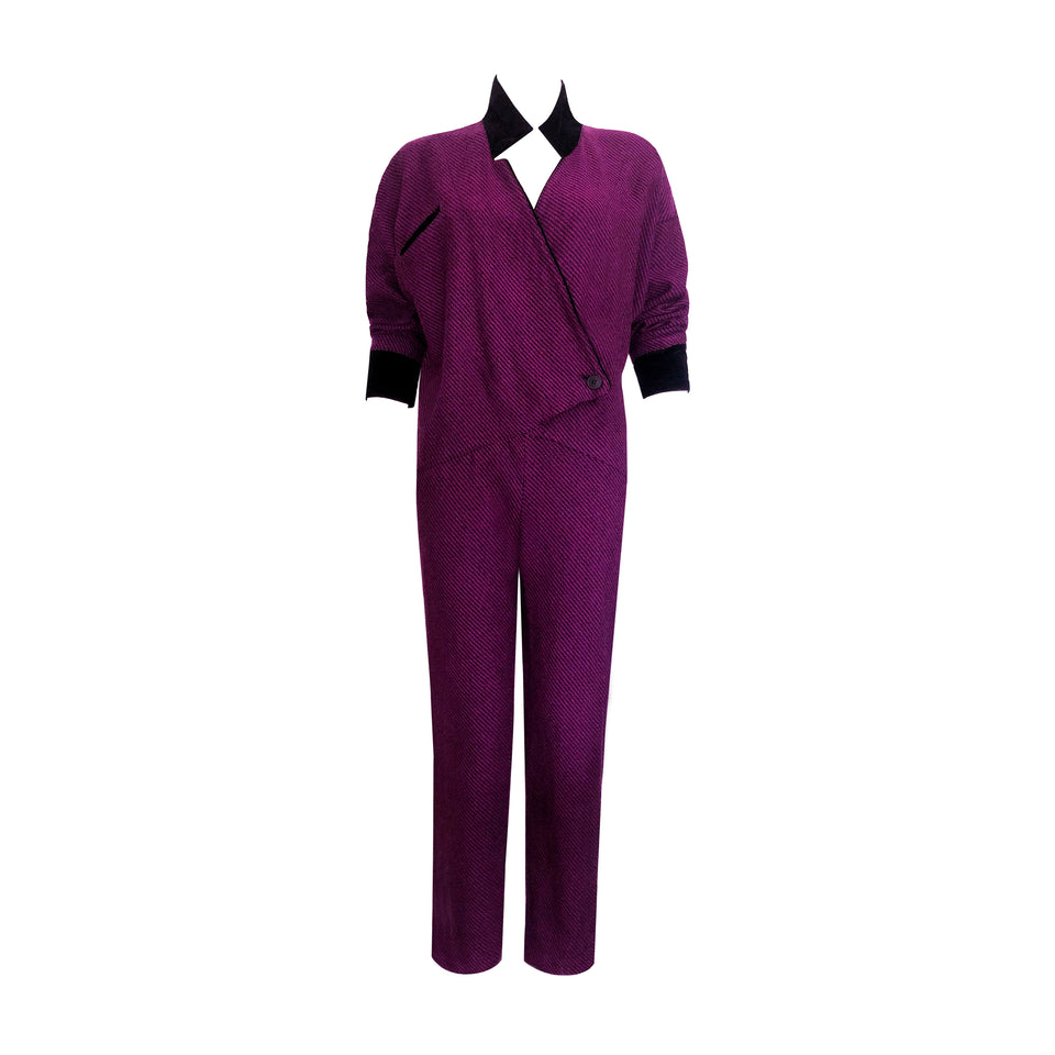 Wool & Velvet Jumpsuit - c.1950