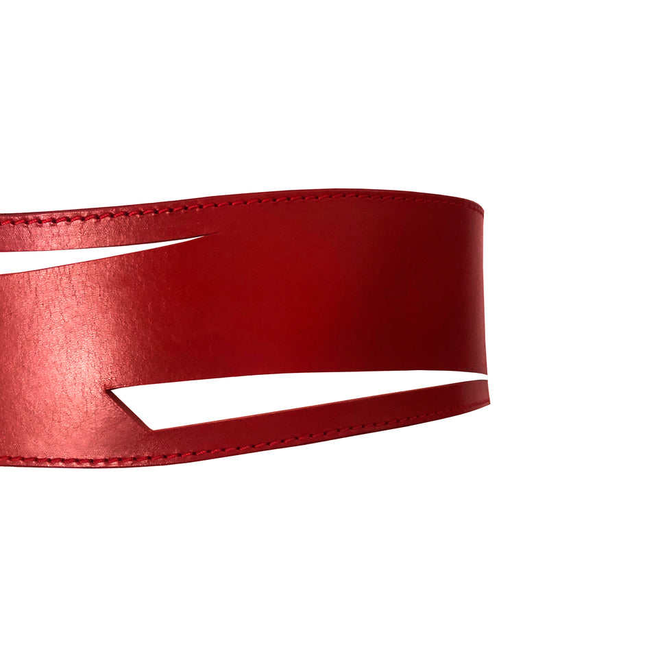 Red Leather - Cut-Out Belt