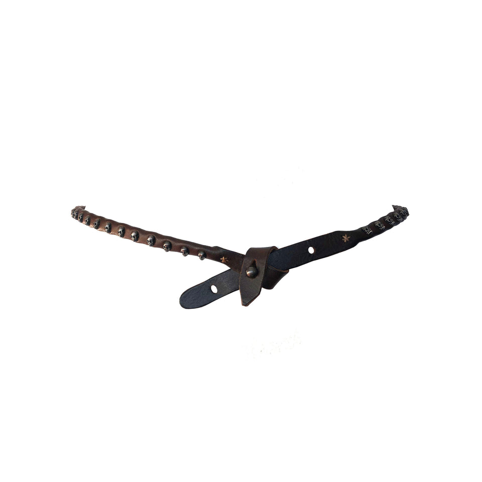 Leather - Skull Studded - Belt