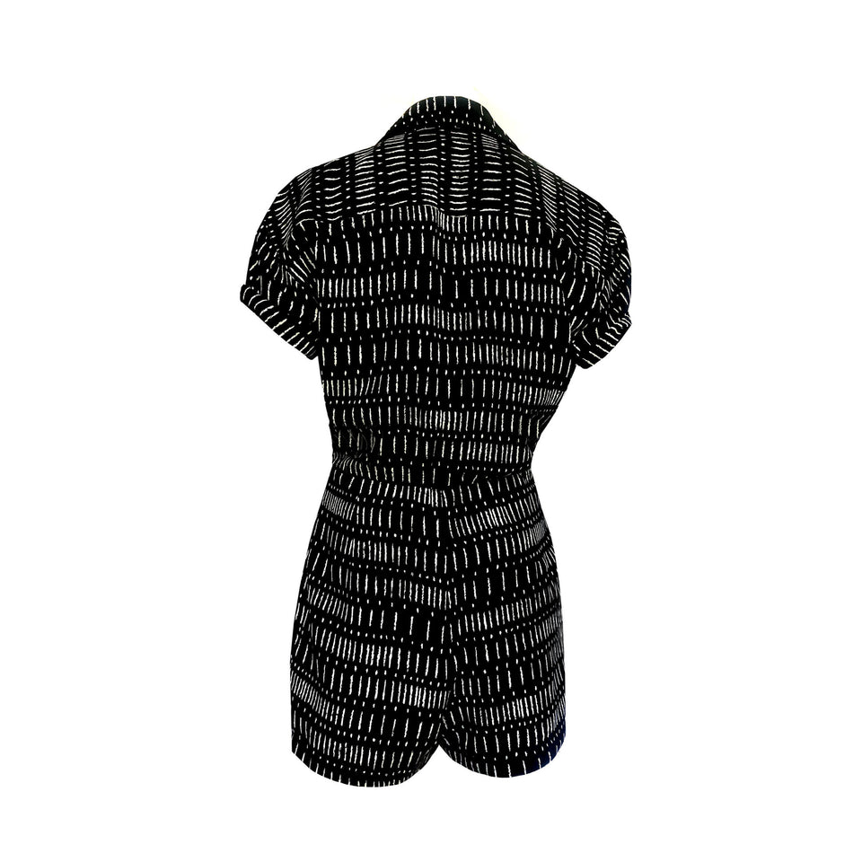 Abstract Print Playsuit - c.1980