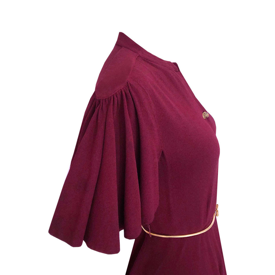 Slashed Sleeved - Crepe Top - c.1930