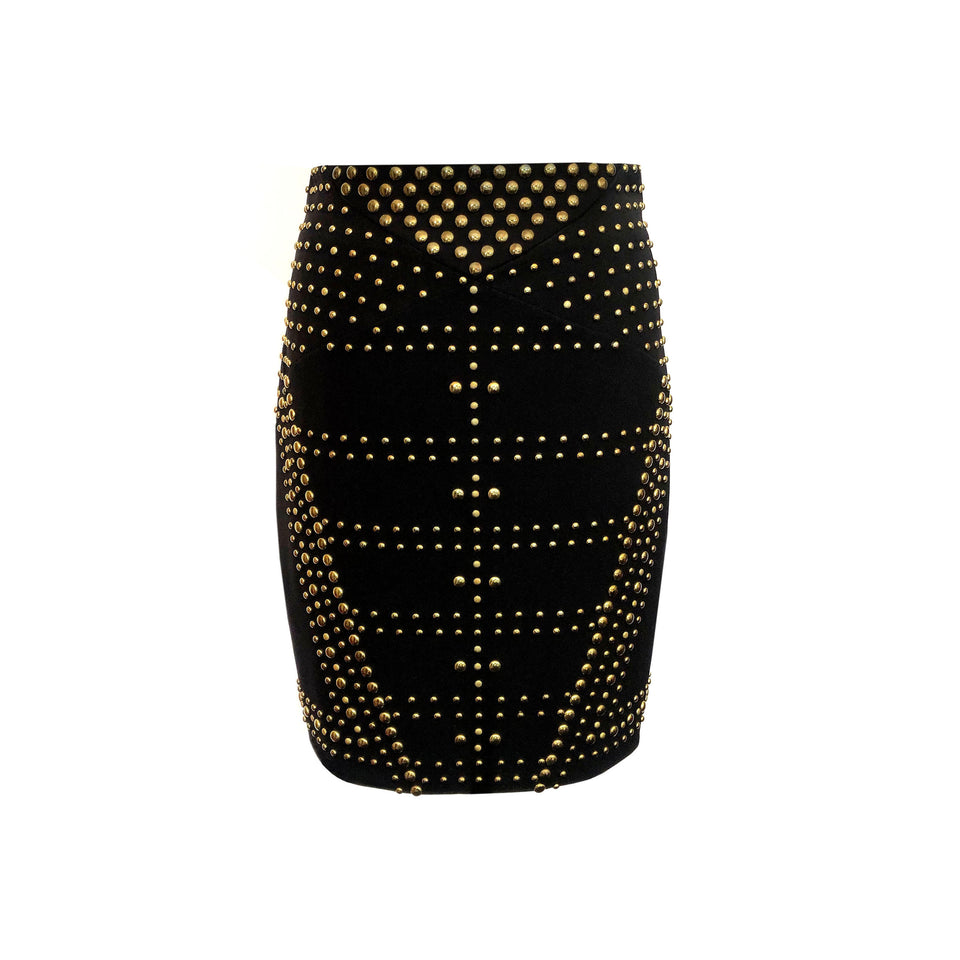 Versace Collection - Brass Studded Skirt