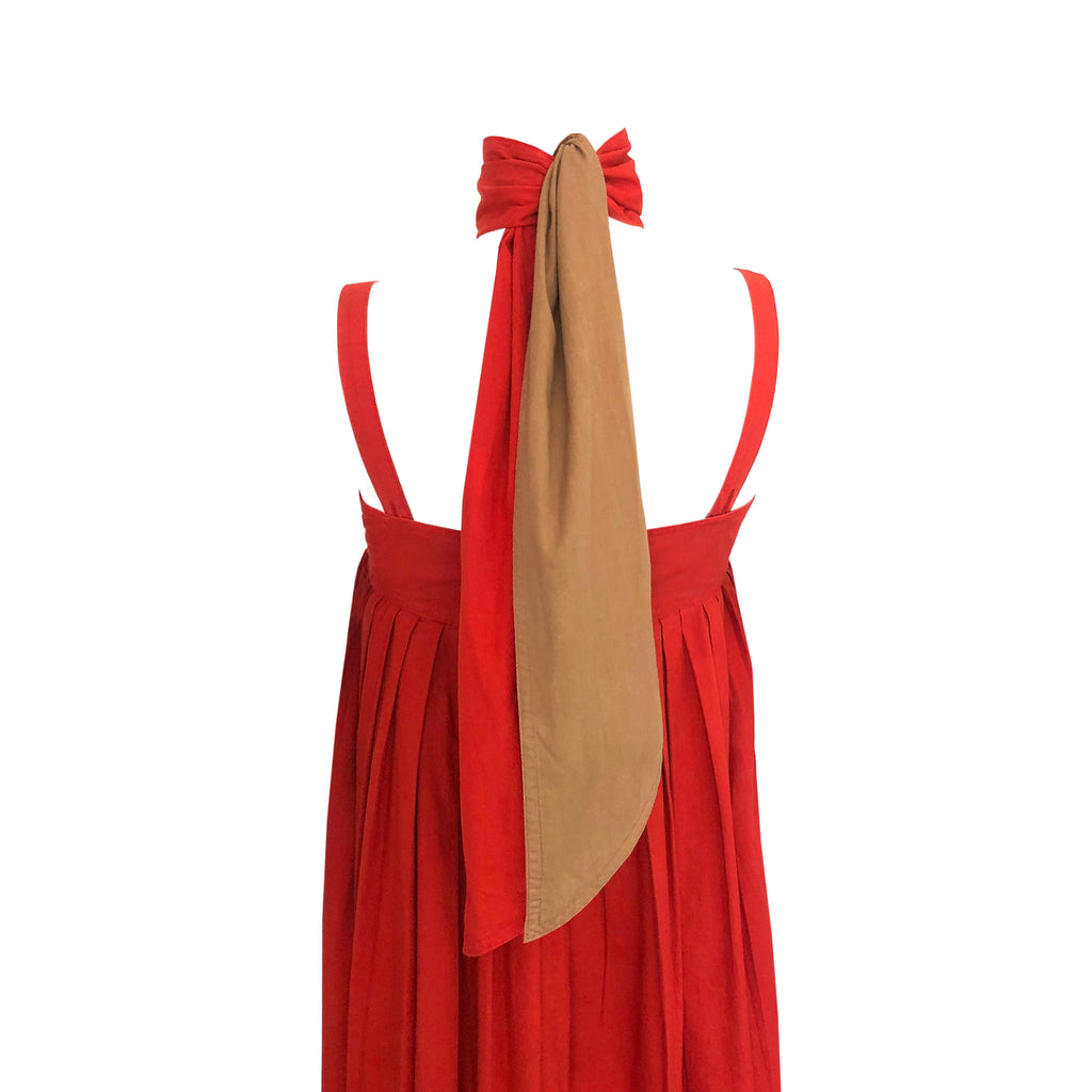 ワンピース ISSEY MIYAKE 70s long dress With scarf Issey Miyake Dress + Scarf Set - c.1970 – VS Vintage Archive