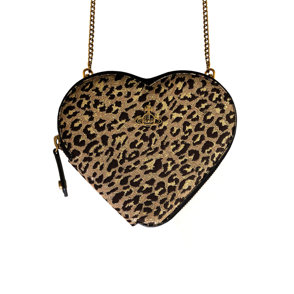 Vivienne Westwood - Leopard Jacquard Heart Bag