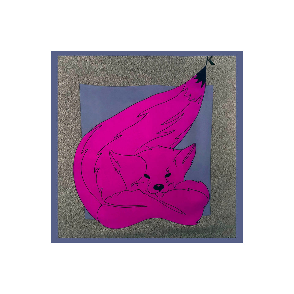 Krizia - Fox Print Scarf - c.1980