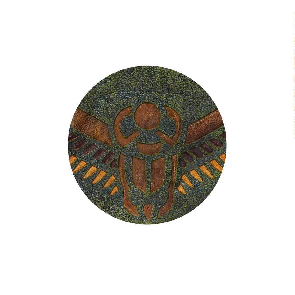 Winged Beetle Leather Pouch - c.1920