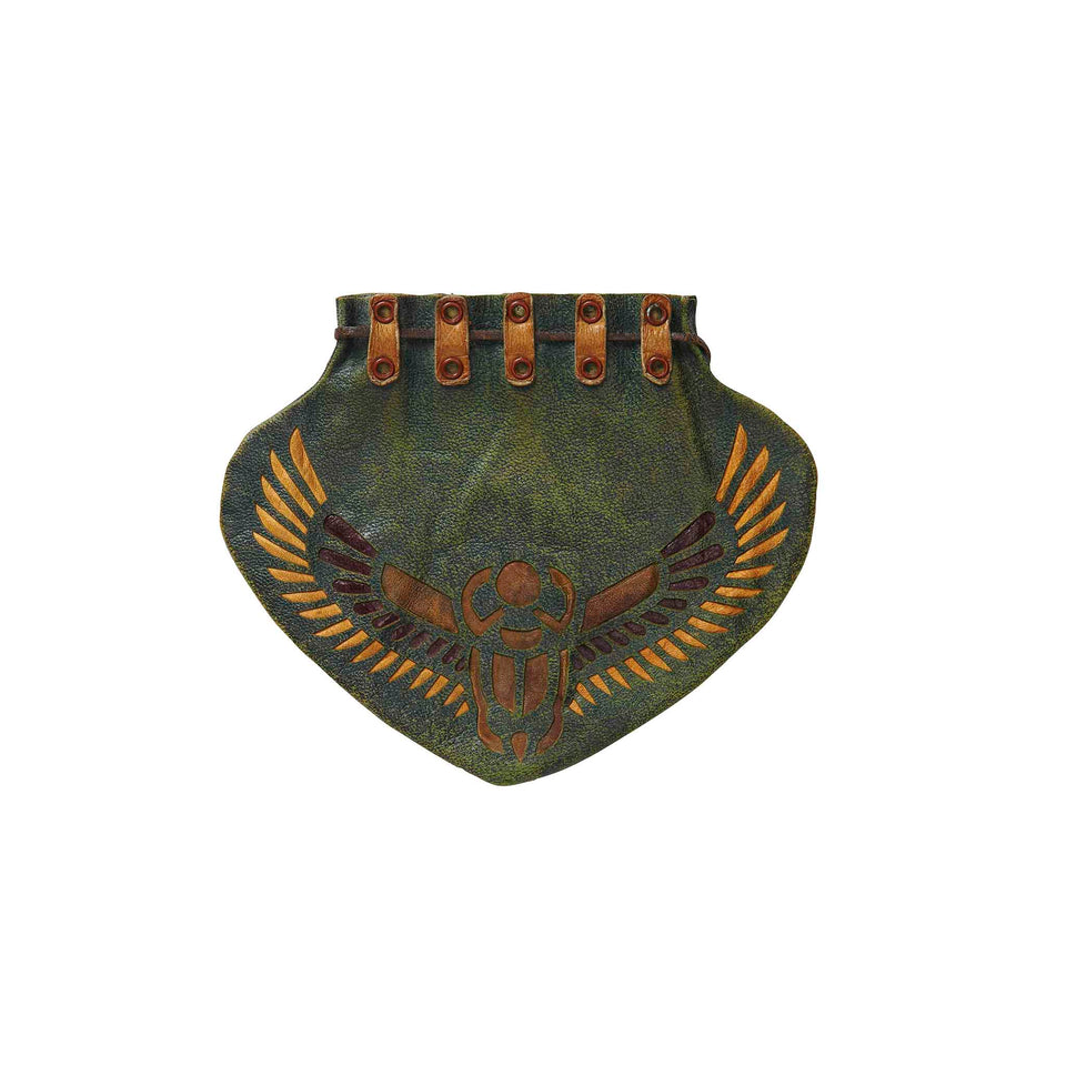 Winged Beetle Leather Pouch - c.1920