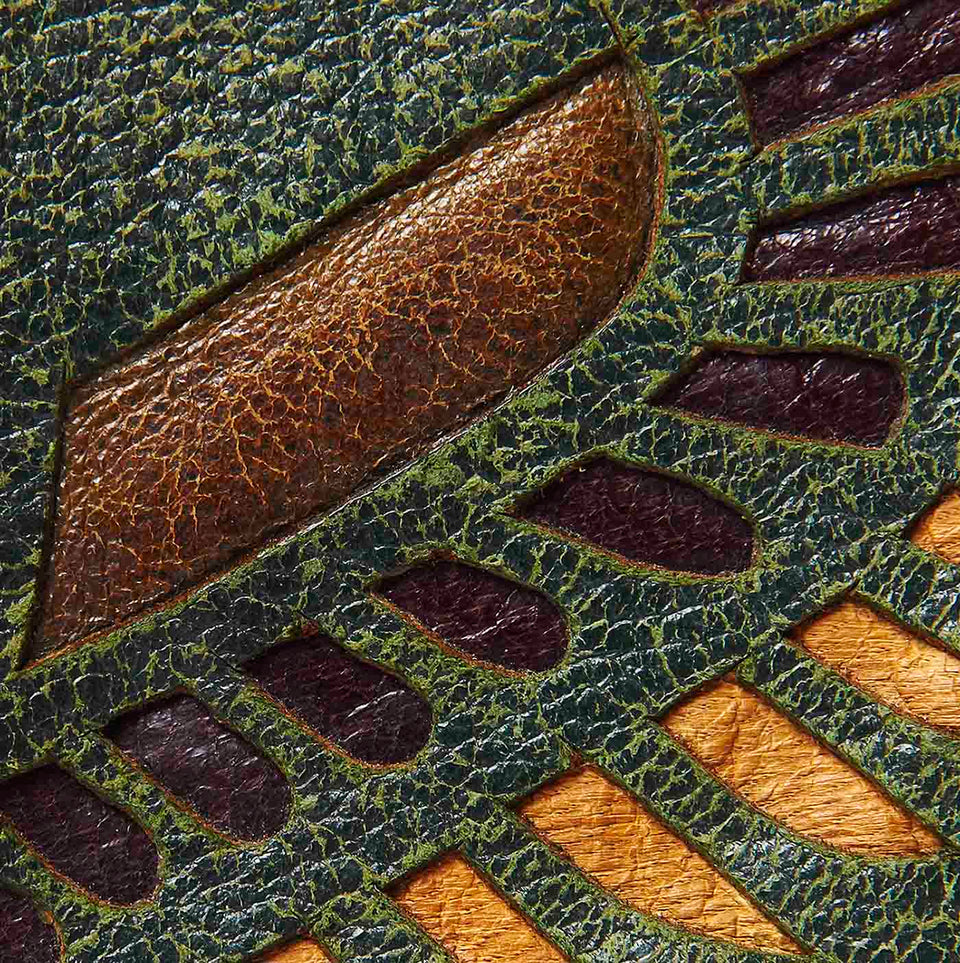 Winged Beetle Leather Pouch - c.1920