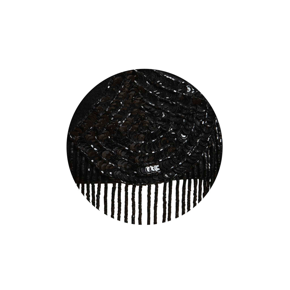 Beaded Tassel Felt Beret - c.1920