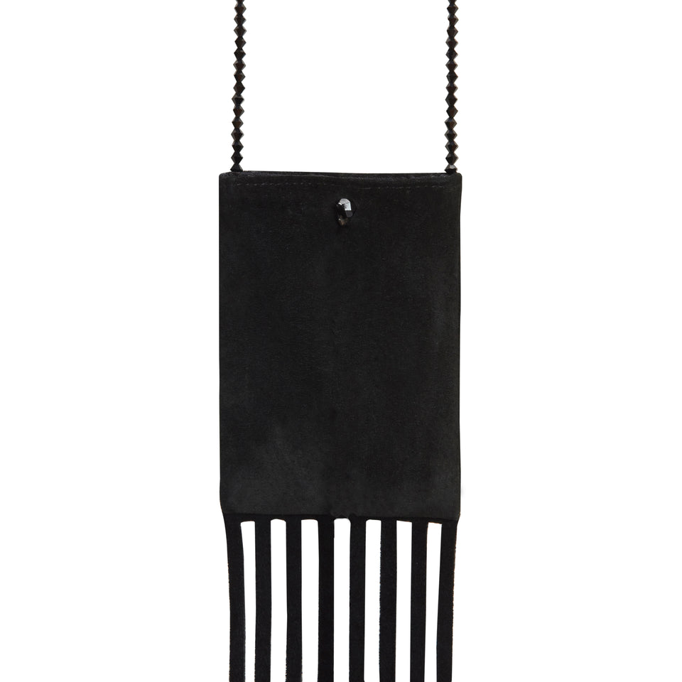 Vanda Smith - Suede & Swarovski - Neckbag