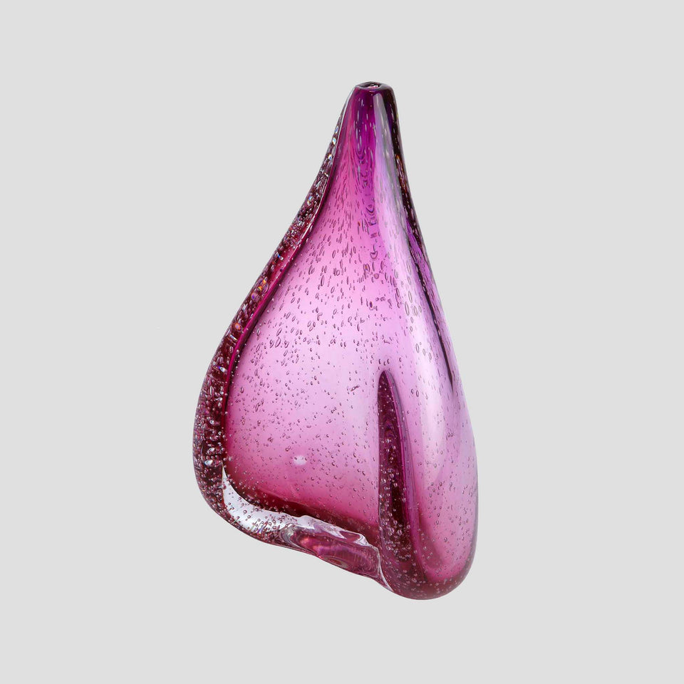 Jasmim - Rose Pink - Bubble Glass Vase