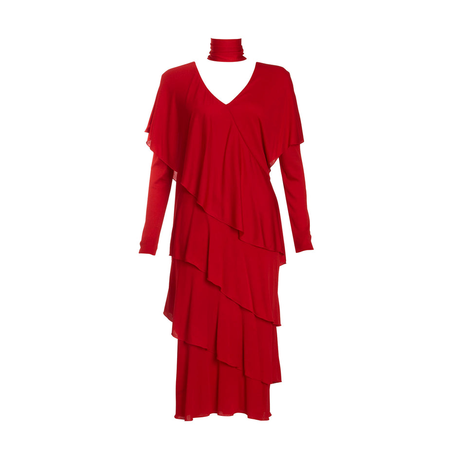 Holly Harp Dress + Scarf - c.1970