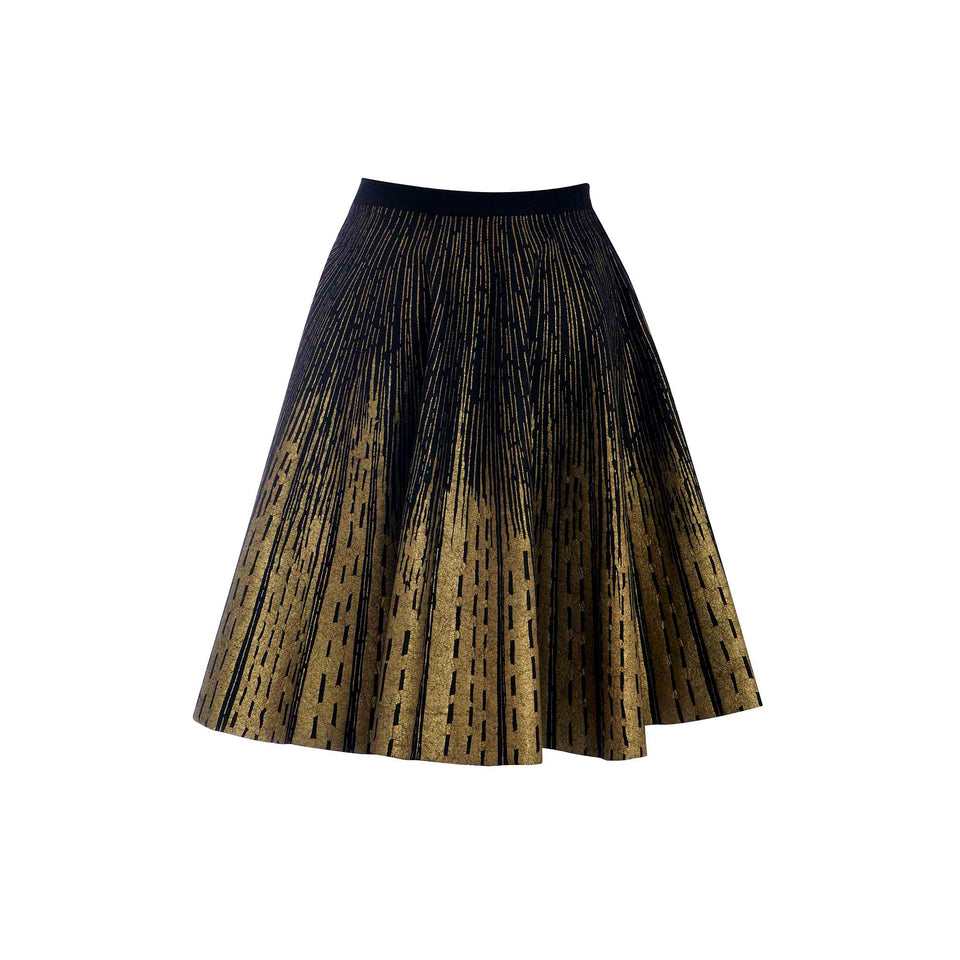Gold Foil - Circle Skirt - c.1950