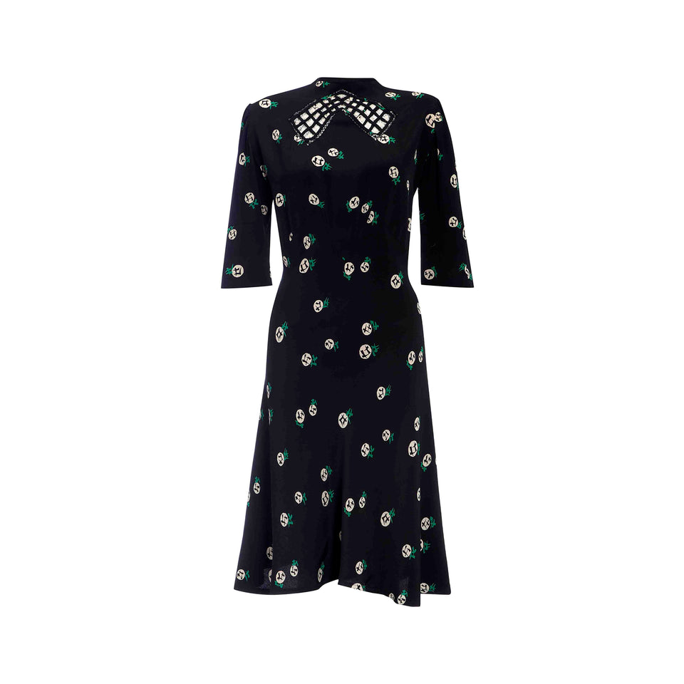 Printed Silk - Flapper Dress - c.1920