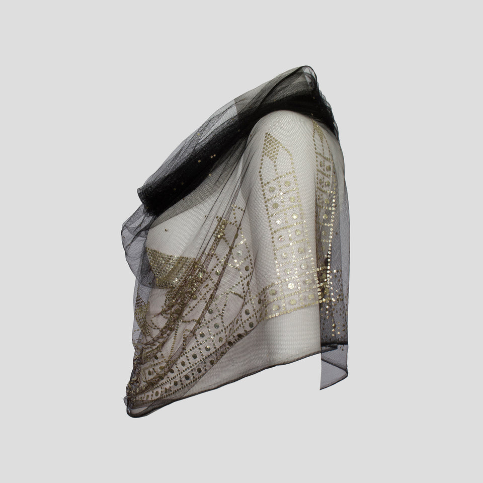Metallic Sequin - Soft Tulle Shawl