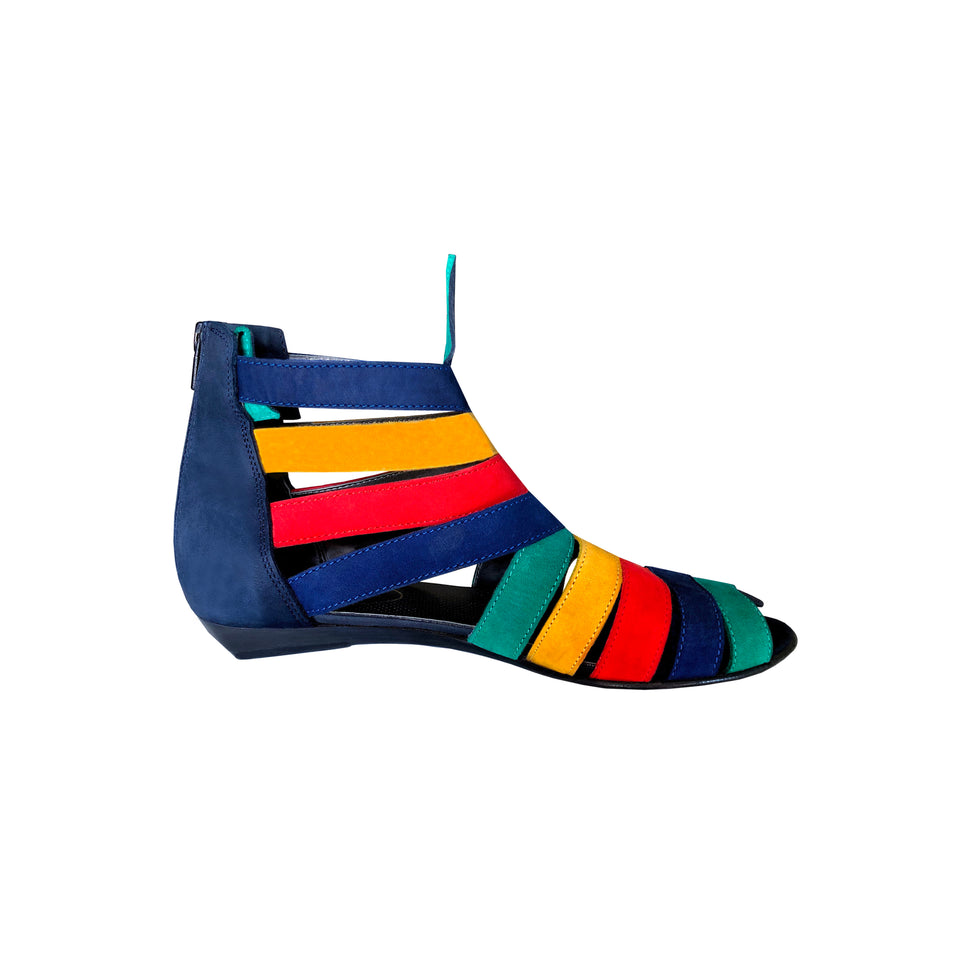 Rainbow Suede Shoes - c.1980