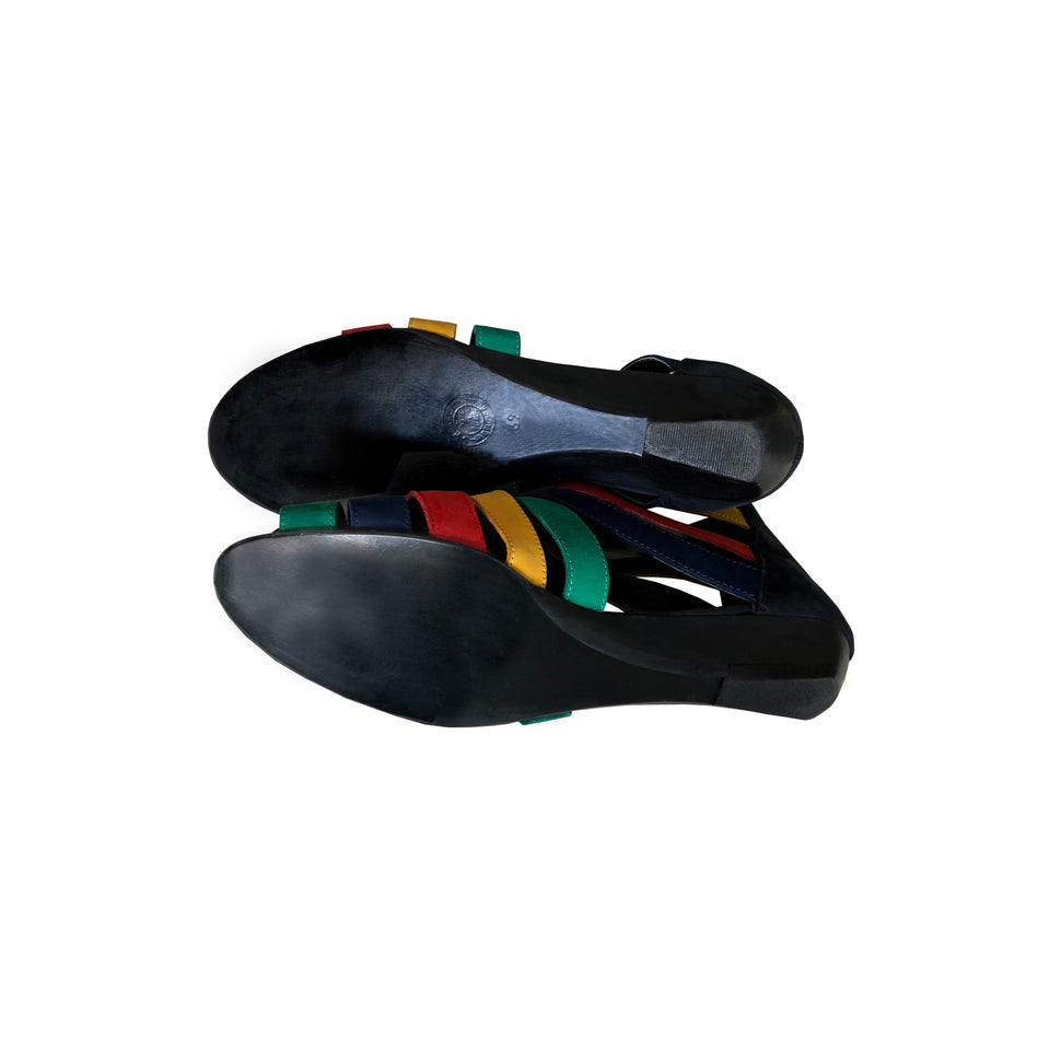 Rainbow Suede Shoes - c.1980