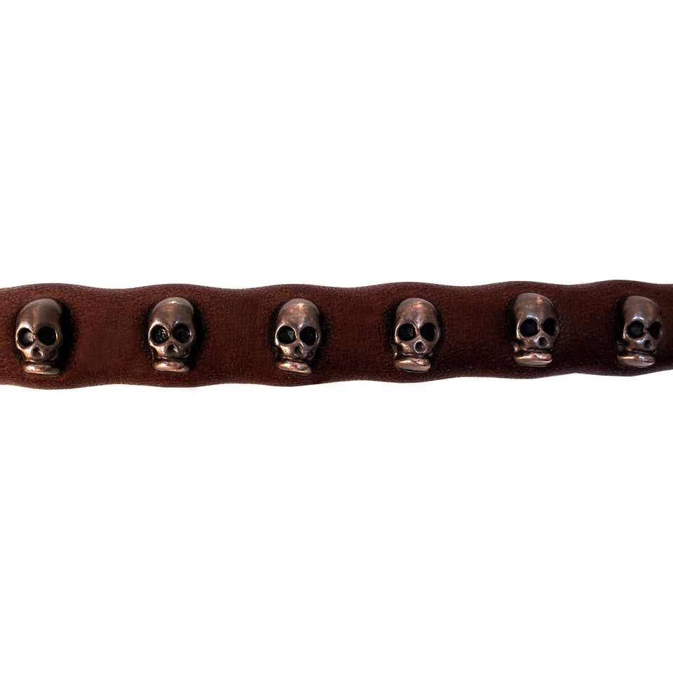 Leather - Skull Studded - Belt
