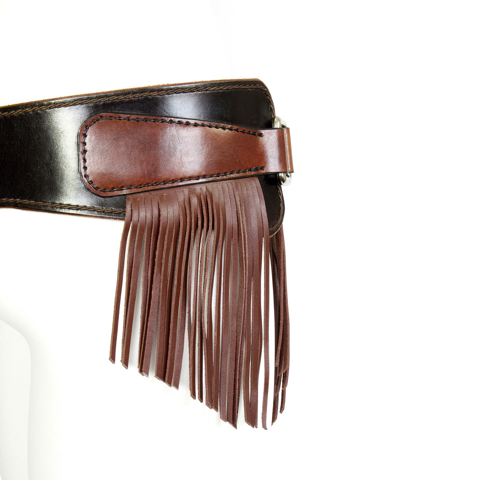 Leather Tassel - Fringed Buckle Belt