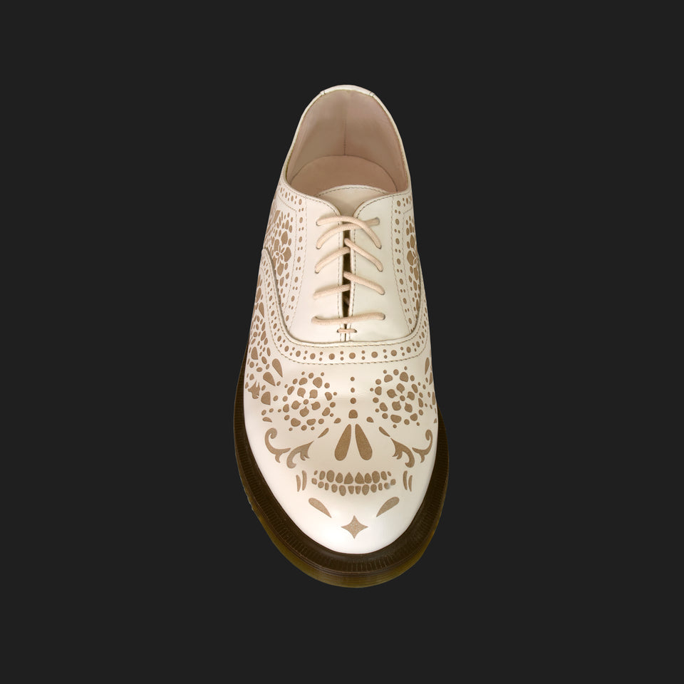 Dr Martens - Aila Skull - Leather Brogues