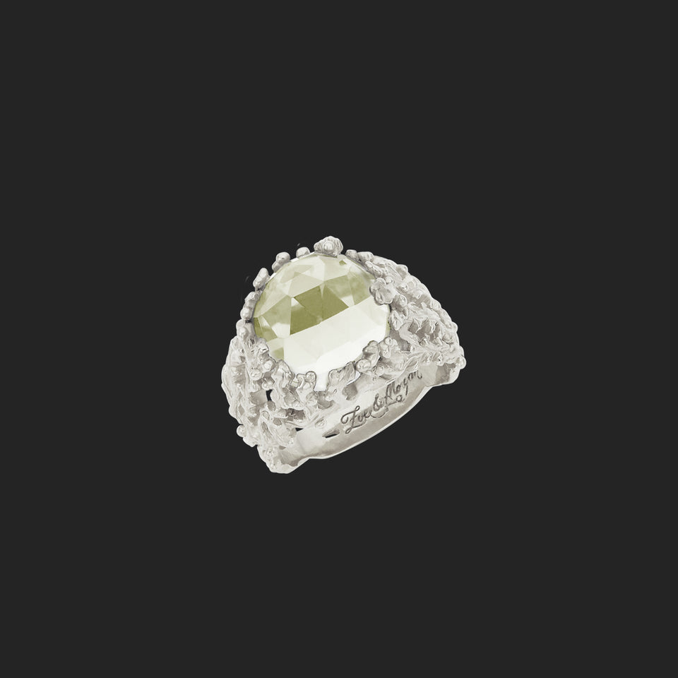 Zoe & Morgan - 'Seaweed' Ring - Lemon Quartz