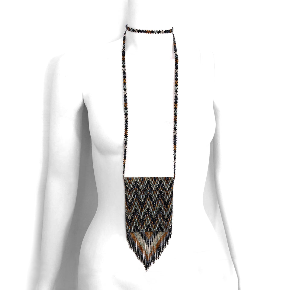 Beaded Mini-Bag + Cuff Bracelet - c.1960