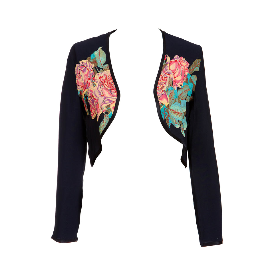 Radley Printed Floral Crepe Bolero - c.1970