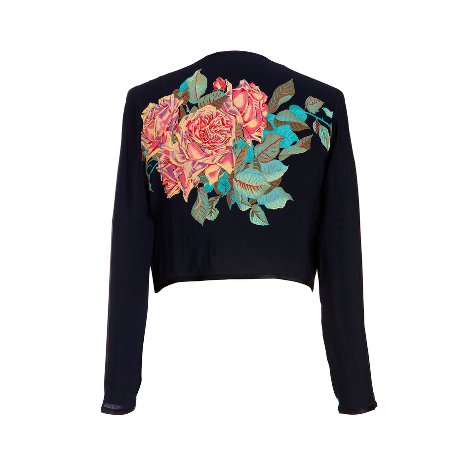 Radley Printed Floral Crepe Bolero - c.1970