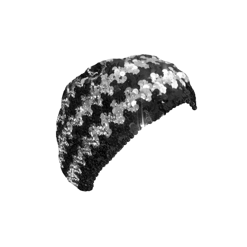 Sequinned Beret + Scarf Set - c.1970