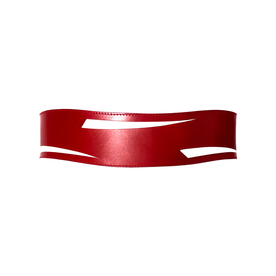 Red Leather - Cut-Out Belt