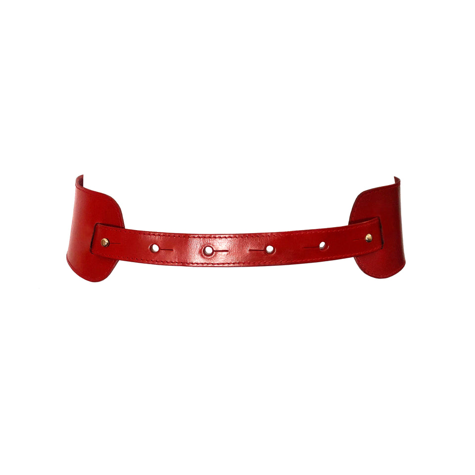 Red Leather - Cut-Out Belt