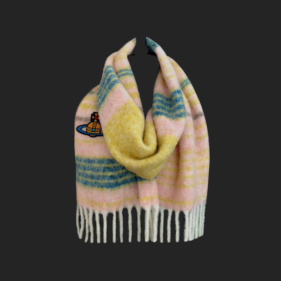 Vivienne Westwood - Alpaca Striped Scarf + ‘Orb’ Logo