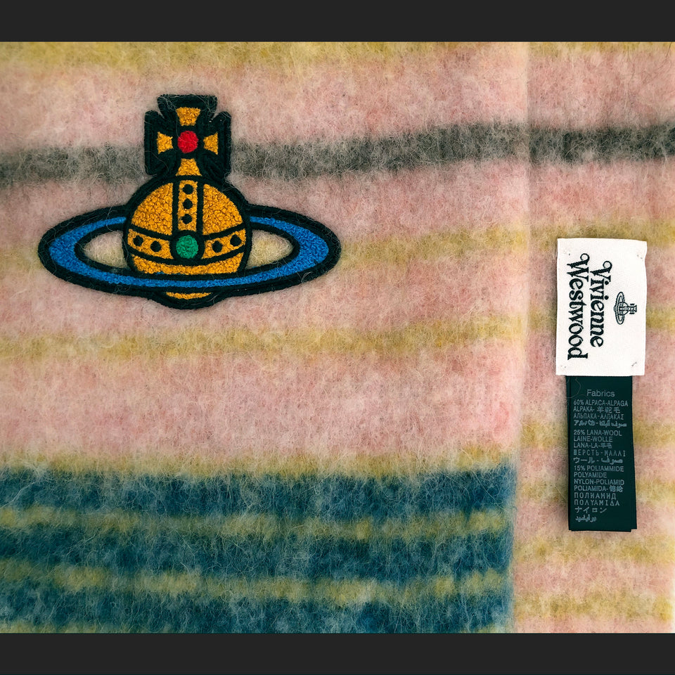 Vivienne Westwood - Alpaca Striped Scarf + ‘Orb’ Logo
