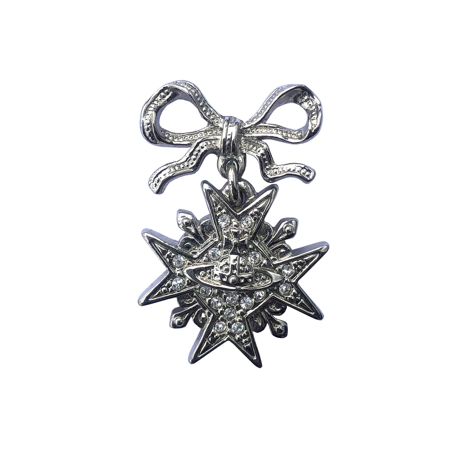 Vivienne Westwood Diamante Bow Brooch - c.2000