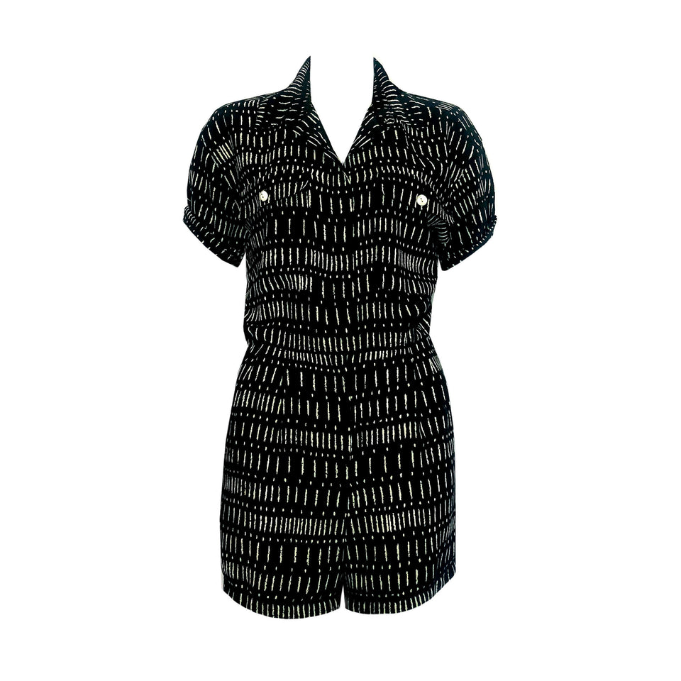 Abstract Print Playsuit - c.1980