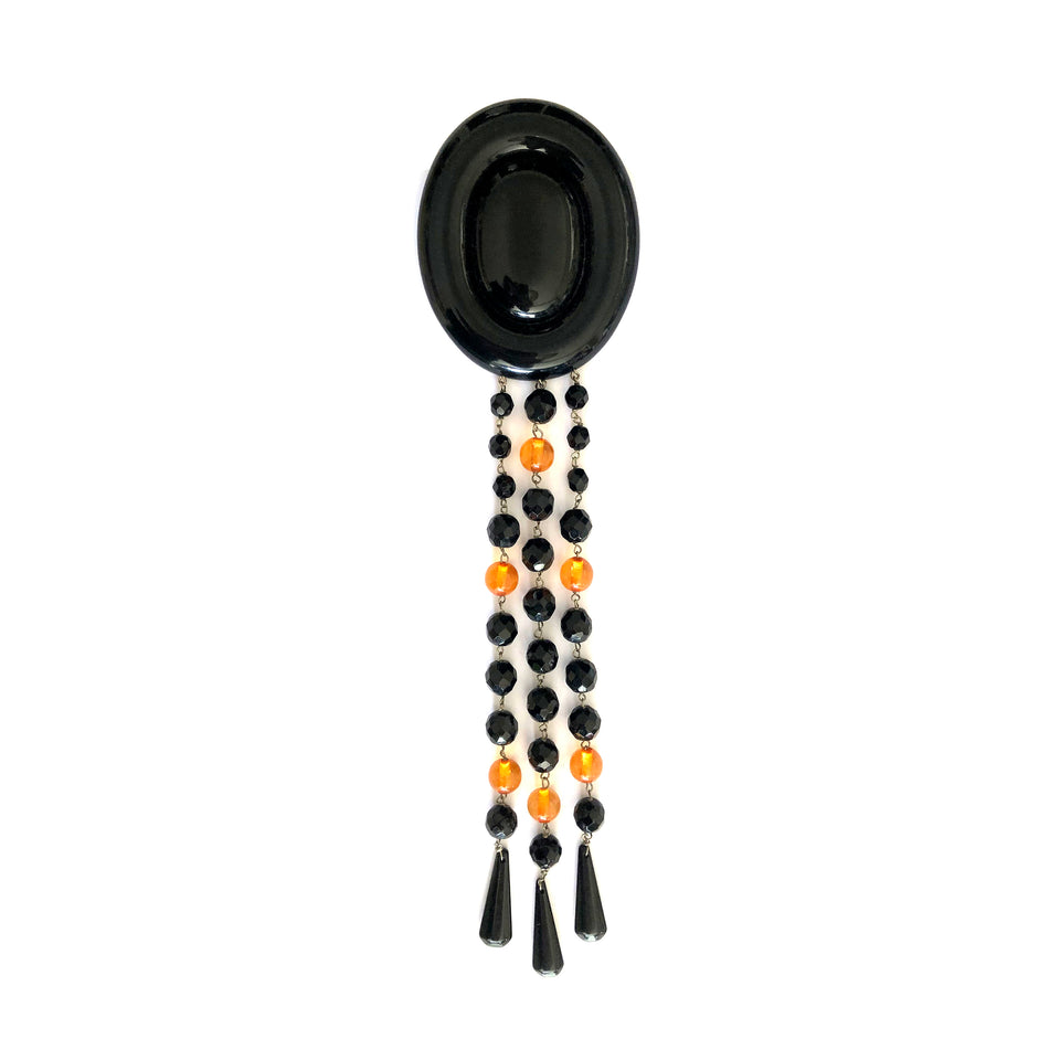 Beaded Tassel Brooch - c.1930
