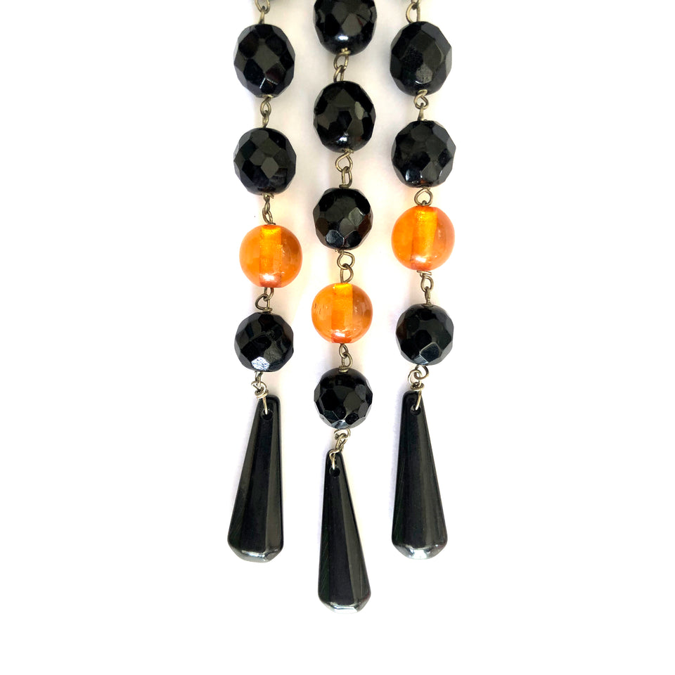 Beaded Tassel Brooch - c.1930