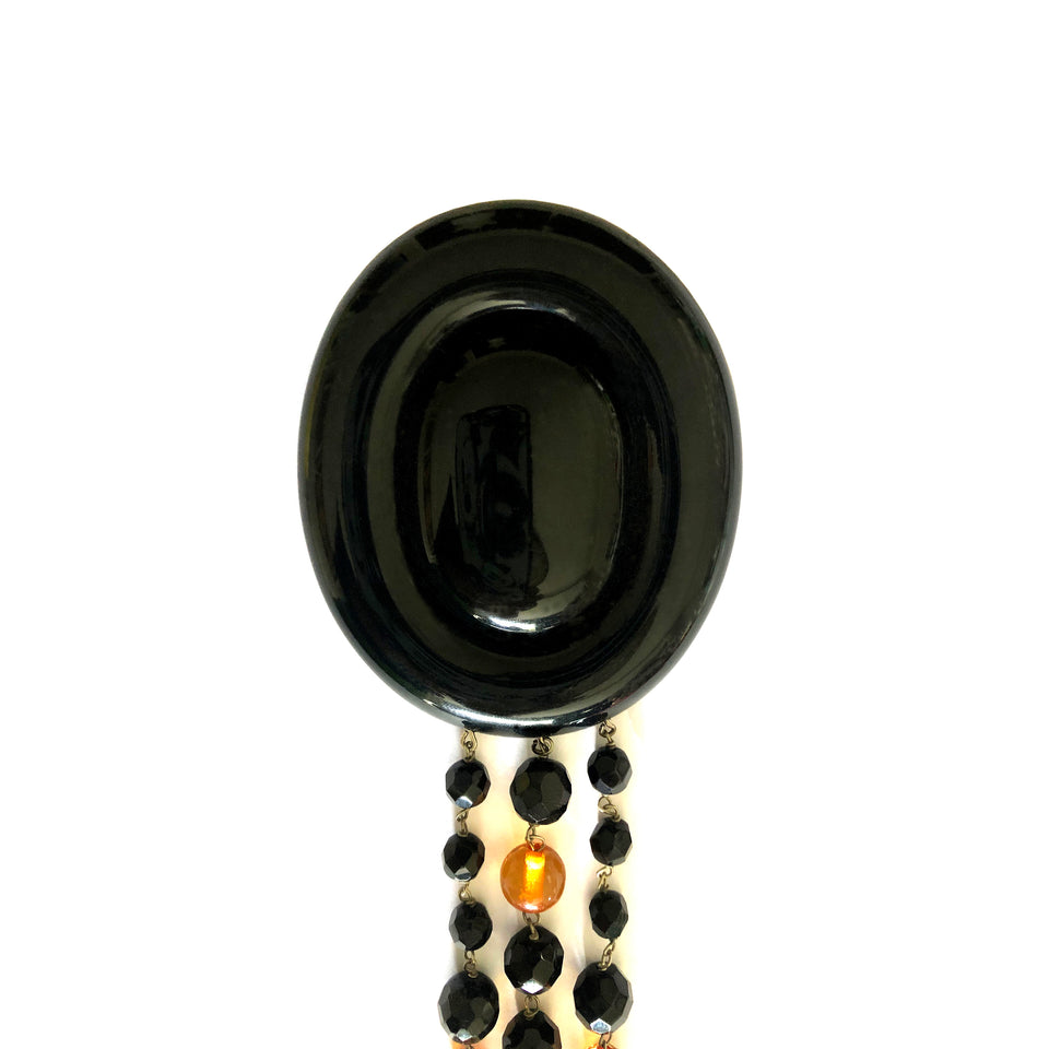Beaded Tassel Brooch - c.1930
