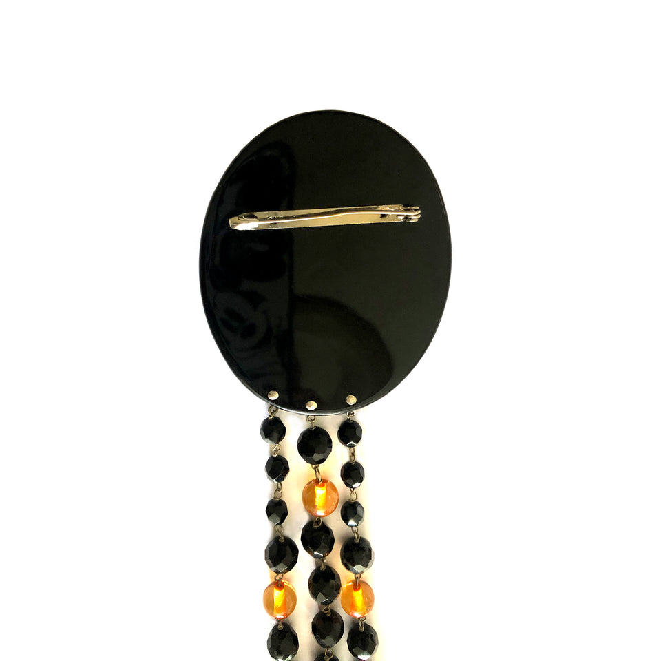 Beaded Tassel Brooch - c.1930