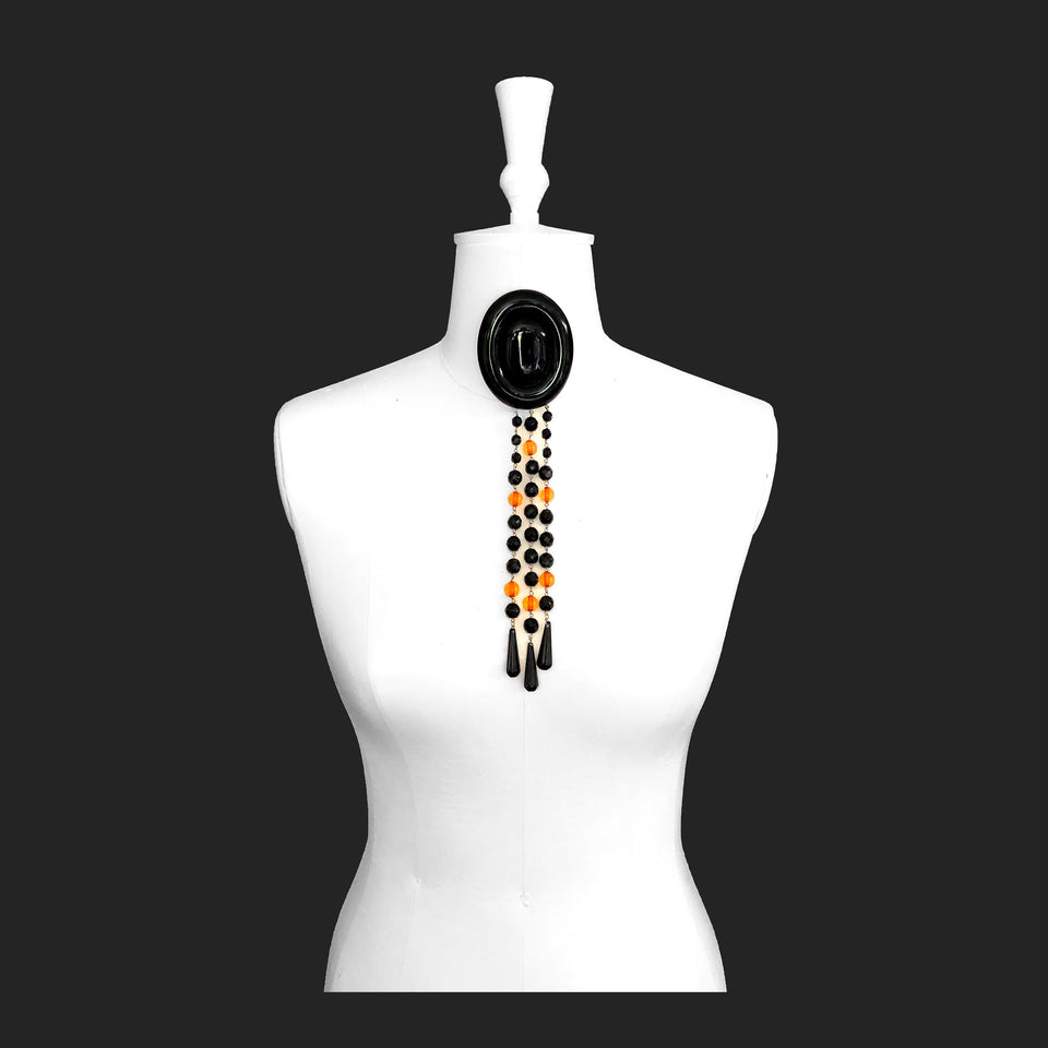 Beaded Tassel Brooch - c.1930