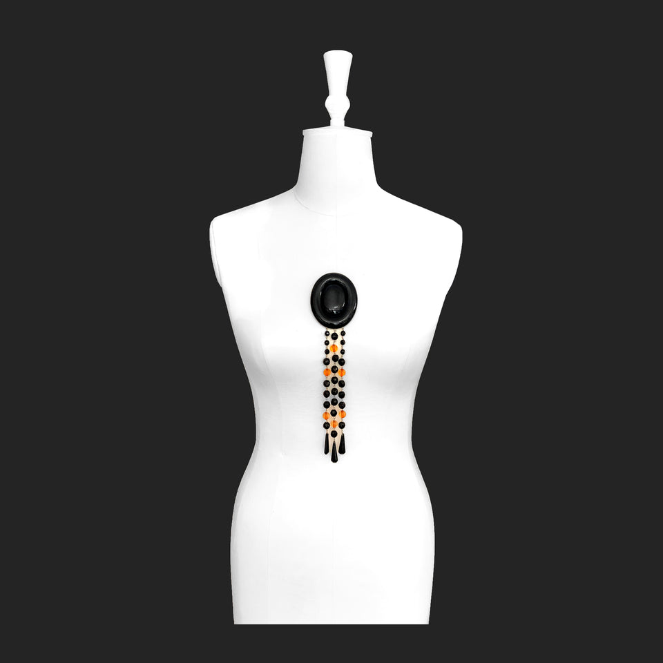 Beaded Tassel Brooch - c.1930