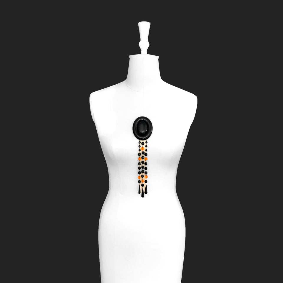 Beaded Tassel Brooch - c.1930