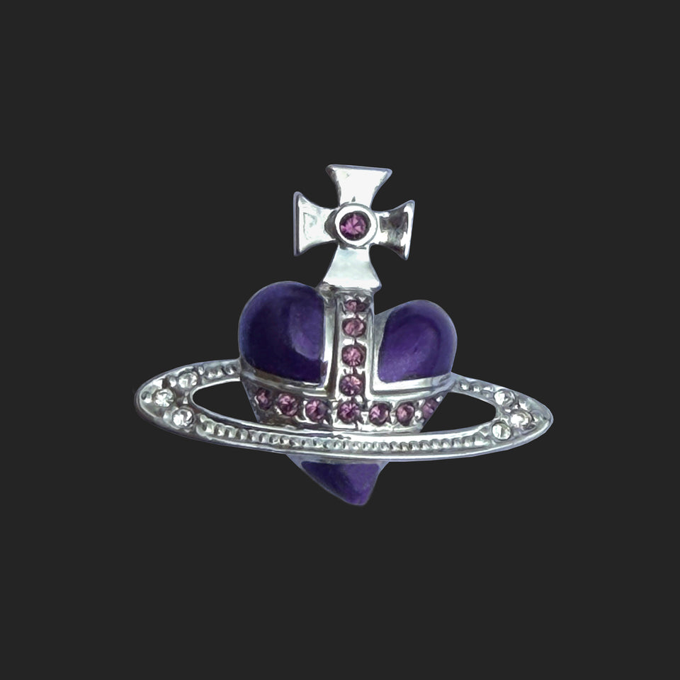 Vivienne Westwood - ‘Purple Heart’ Orb Brooch - c.2000
