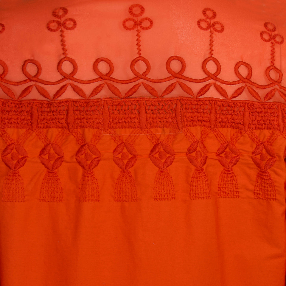 Embroidered Chiffon Shirt - c.1980