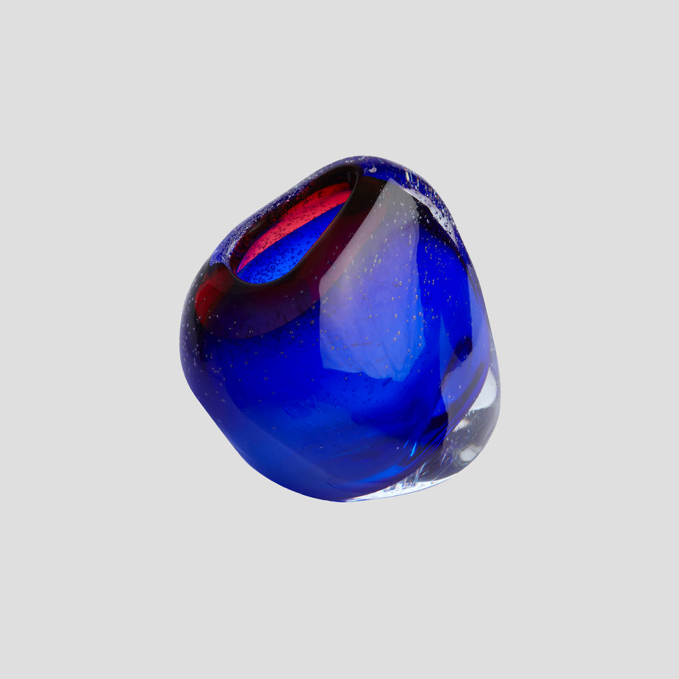 Jasmim - Blue - Bubble Glass Vase