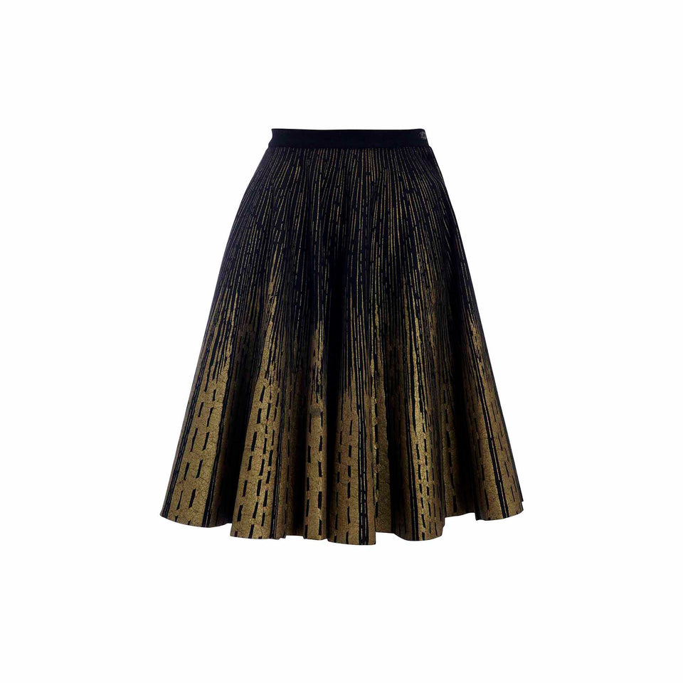 Gold Foil - Circle Skirt - c.1950