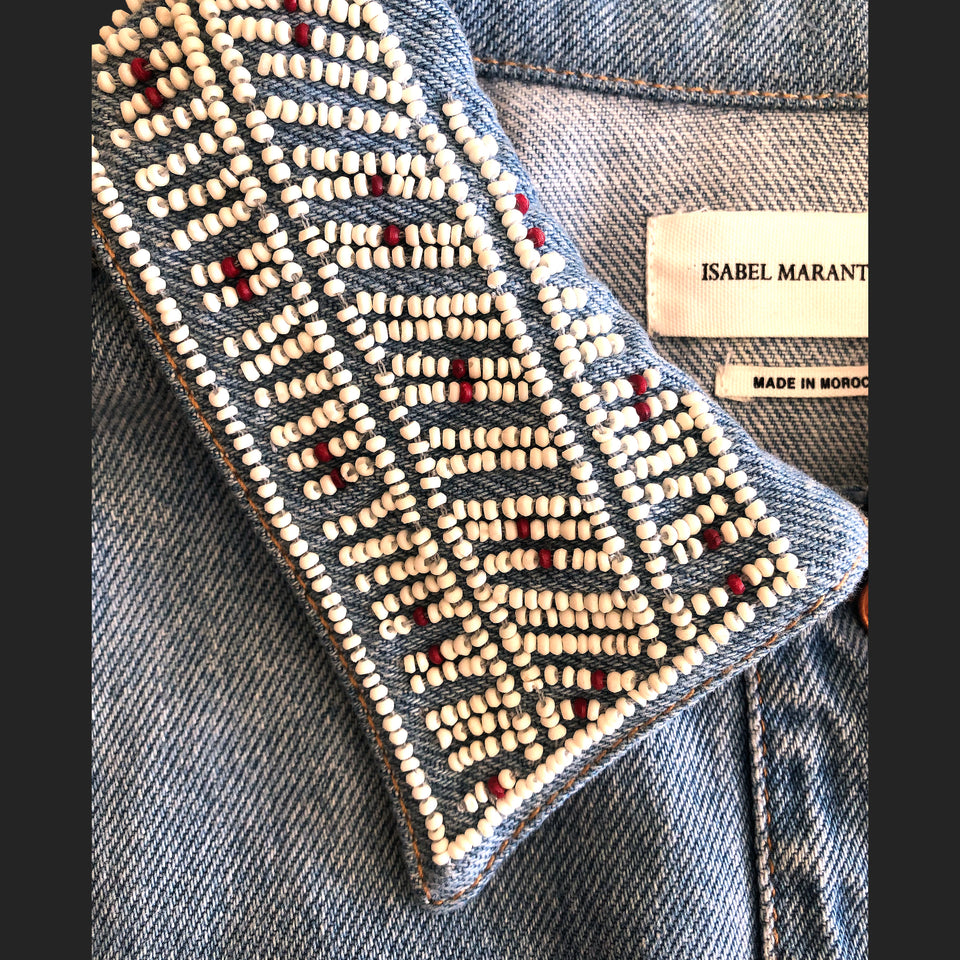 Til Ni rim krysantemum Isabel Marant - Beaded Denim Jacket – VS Vintage Archive