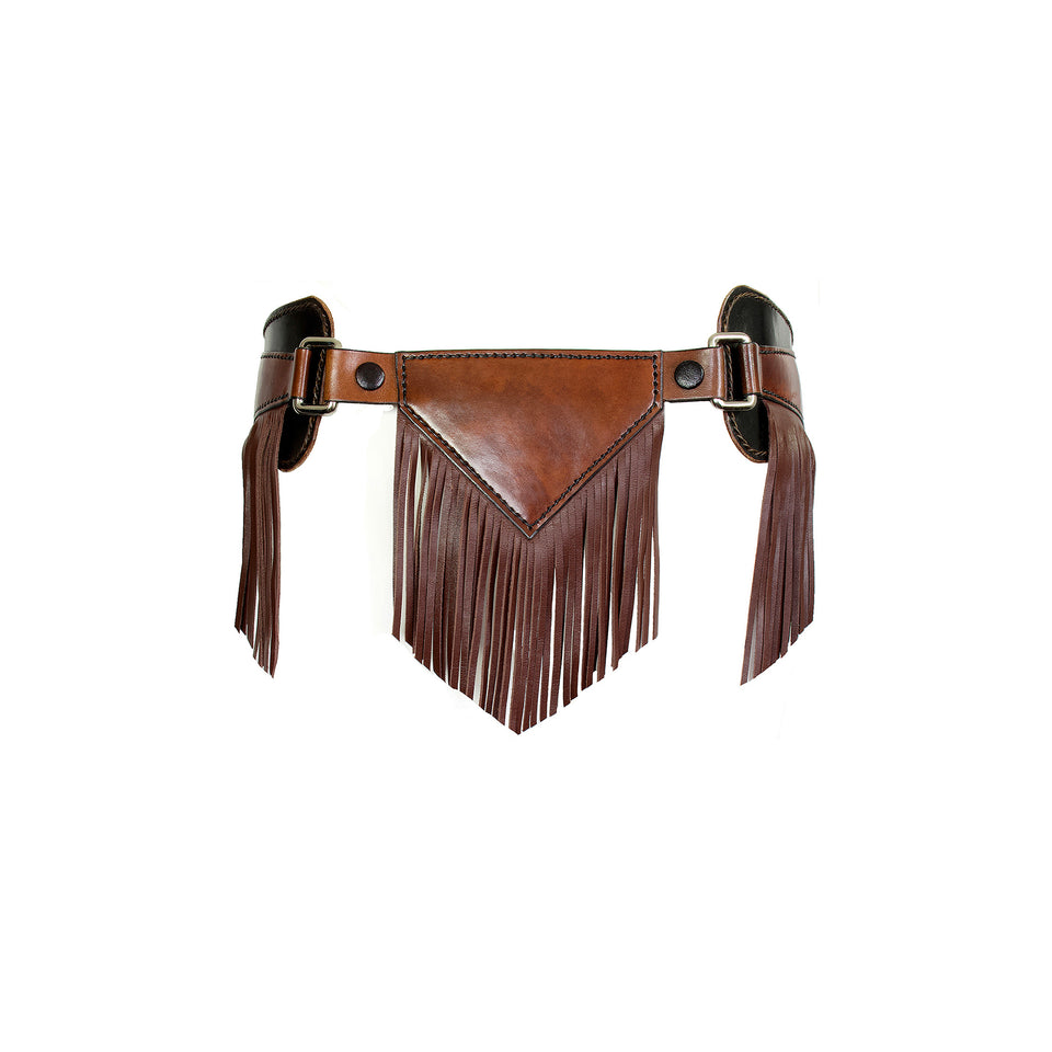 Leather Tassel - Fringed Buckle Belt